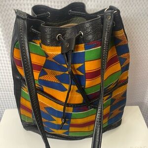 African Canvas Leather Dufgle